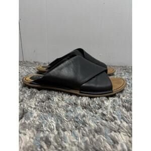 BOC Shoes Womens Size 8 Sandals Slip On Crossed Straps Open Toe Boho Casual